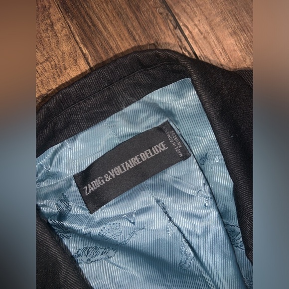 ZADIG & VOLTAIRE Women's Vedax Python casual Black Blazer $588 designer fall - Picture 5 of 12